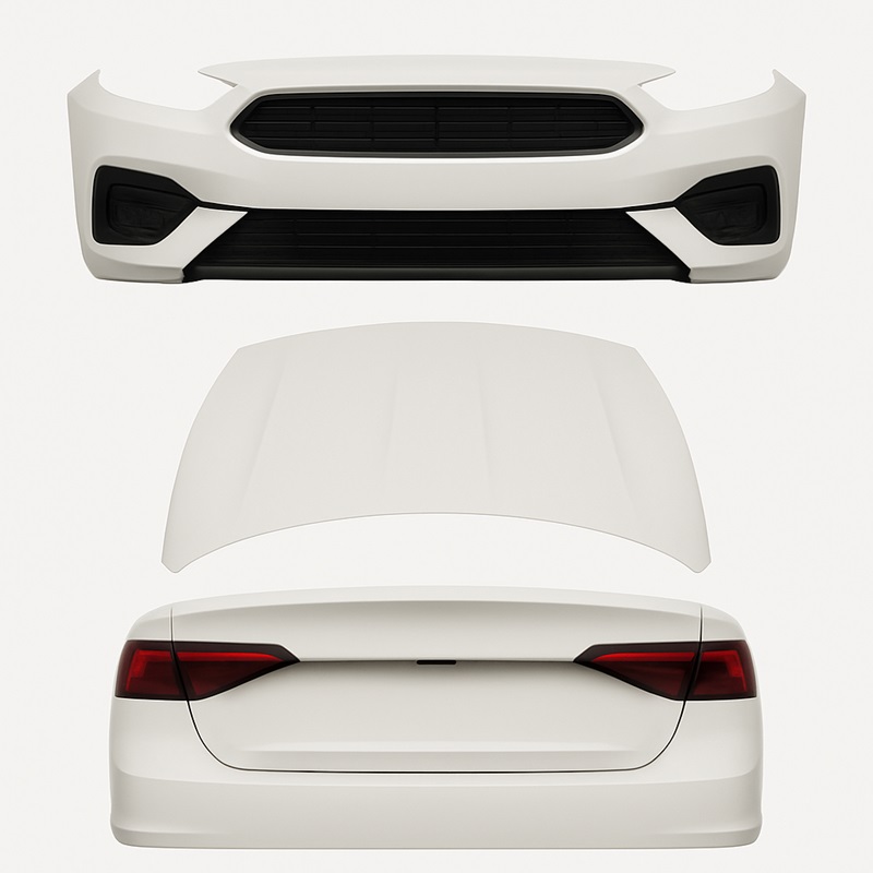 Priekšējās un aizmugurējās virsbūves daļas